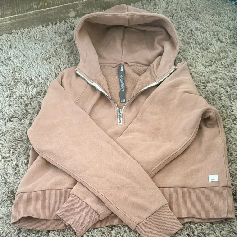 Vuori Restore Half Zip Hoodie Goldenrod tank matte small - Picture 2 of 2